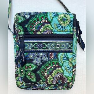 Vera Bradley Blue Rhapsody Mini Hipster Quilted Fabric Crossbody Bag Purse